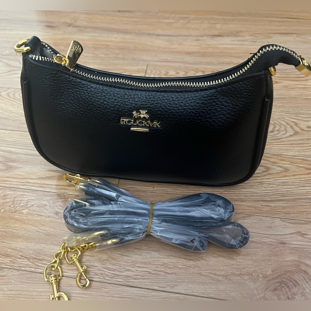 Black Leather Shoulder Bag